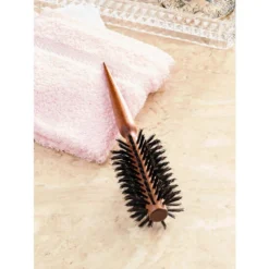 Promo ❤️ Vermont Country Store Italian 2 Inch Round Boar Bristle Hair Brush ✔️