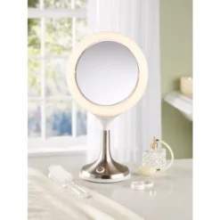 New 🛒 Vermont Country Store Dual-Side Magnifying Ring-Light Mirror 🎁