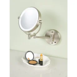 Deals 💯 Vermont Country Store Dual-Sided Magnifying Cordless Lighted Wall Mirror 🧨