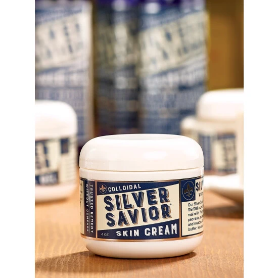 Discount π Silver Savior Colloidal Silver Skin Face And Body Cream β