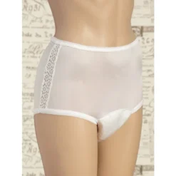 Best reviews of ⌛ Vermont Country Store ⭐ Women's Lace-Panel Absorbent Briefs, 3 Pairs White ⌛