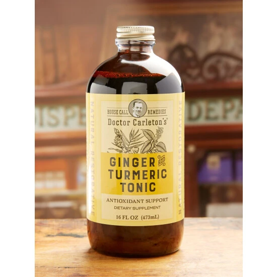 New ❤️ Vermont Country Store Doctor Carleton's Ginger And Turmeric Tonic, 16 Oz. Bottle ⌛