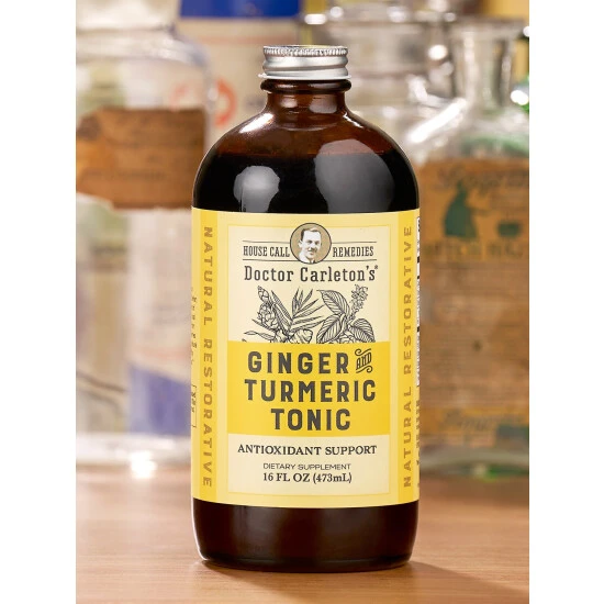 New ❤️ Vermont Country Store Doctor Carleton's Ginger And Turmeric Tonic, 16 Oz. Bottle ⌛ - Image 2